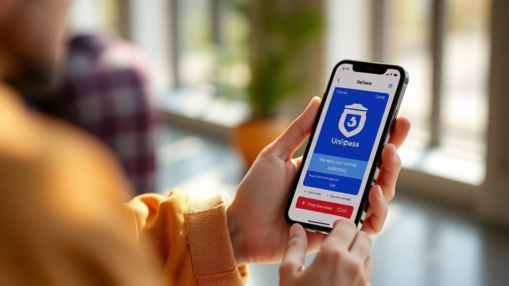 모바일로 재발급하는 방법 (유니패스) (realistic 스타일)