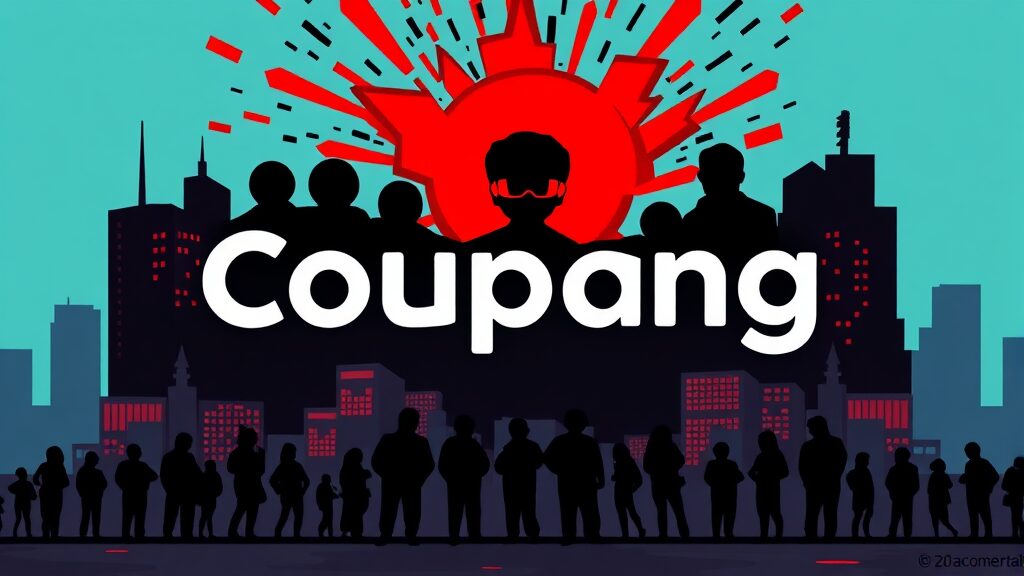 쿠팡 사태 개요 (cartoon 스타일)