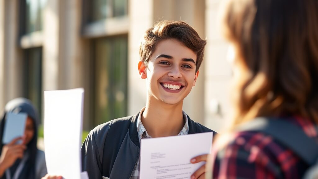 성적 기준, 꼼꼼히 확인하세요! (realistic 스타일)