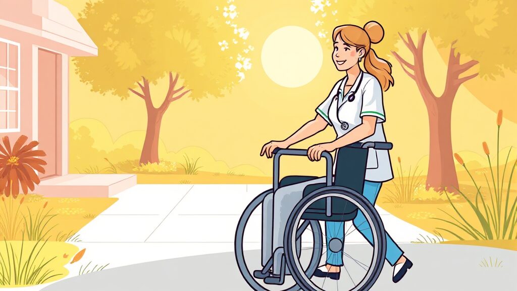 장애인 활동지원사 되는 법: 온라인/오프라인 교육, 시험, 취업 A to Z 8 취업 및 활동 시 주의사항 (illustration 스타일)