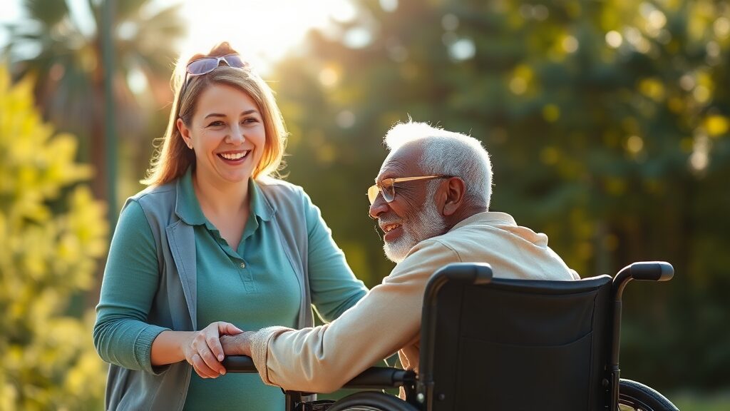 장애인 활동지원사 되는 법: 온라인/오프라인 교육, 시험, 취업 A to Z 9 마무리 (realistic 스타일)