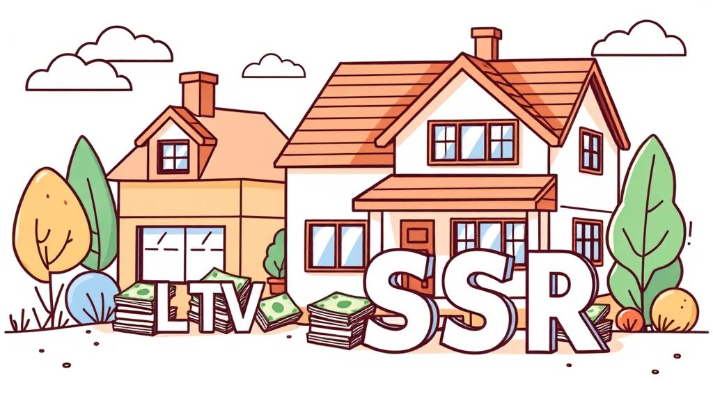 LTV, DSR 핵심 이해 (illustration 스타일)