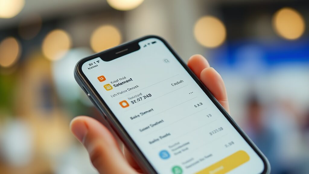 카카오뱅크 통장사본 발급 완벽 가이드: 앱에서 PDF 저장까지 4 통장사본 메뉴 접근 (realistic 스타일)
