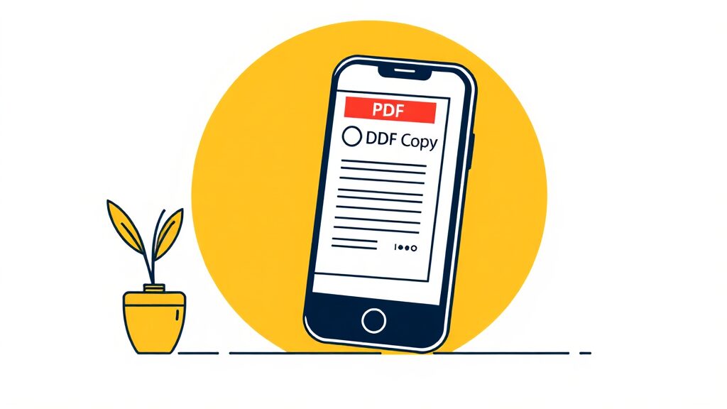 카카오뱅크 통장사본 발급 완벽 가이드: 앱에서 PDF 저장까지 5 이미지/PDF 저장 방법 (illustration 스타일)