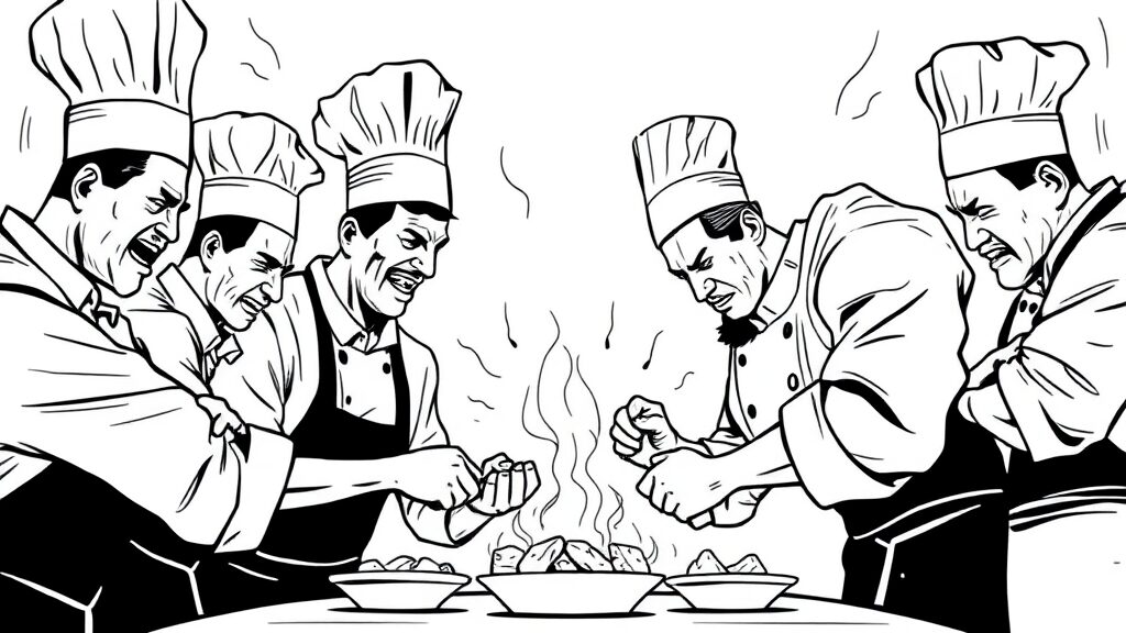 흑백요리사2 공개, 백종원 논란 속 출연 강행? 시즌1과 차이점은? 6 제작진의 입장과 편집 전략 변화 (illustration 스타일)