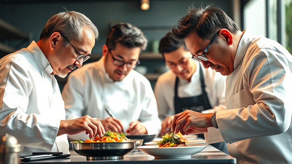 흑백요리사 시즌2: 셰프들의 불꽃 튀는 요리 전쟁! 정보 총정리 4 심사위원 라인업 및 심사 기준 (realistic 스타일)