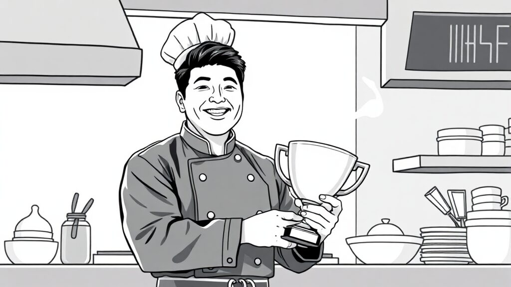 흑백요리사 시즌2: 셰프들의 불꽃 튀는 요리 전쟁! 정보 총정리 7 우승자 관련 정보 및 스포일러 (illustration 스타일)