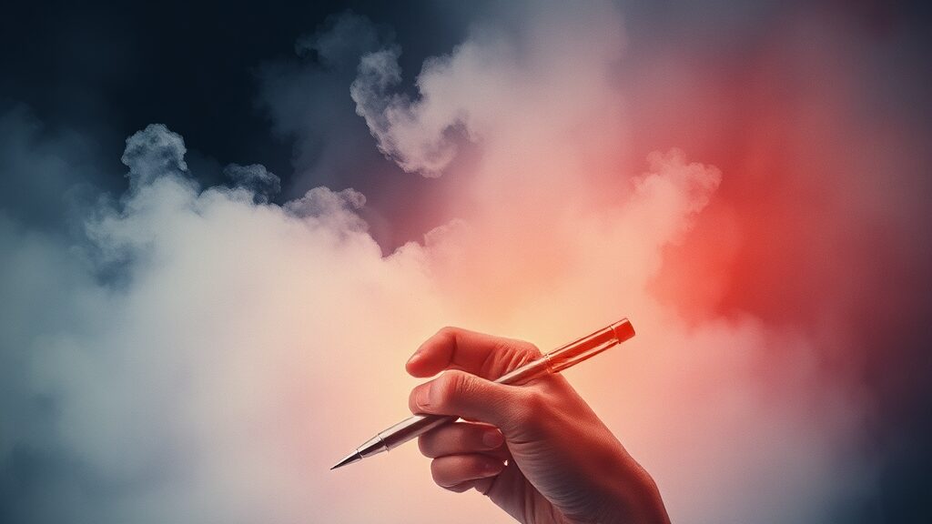 연구원 A씨 측 입장 (watercolor 스타일)