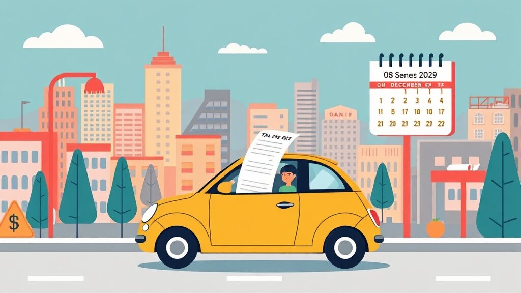 자동차세 2기분 핵심 정보 (illustration 스타일)