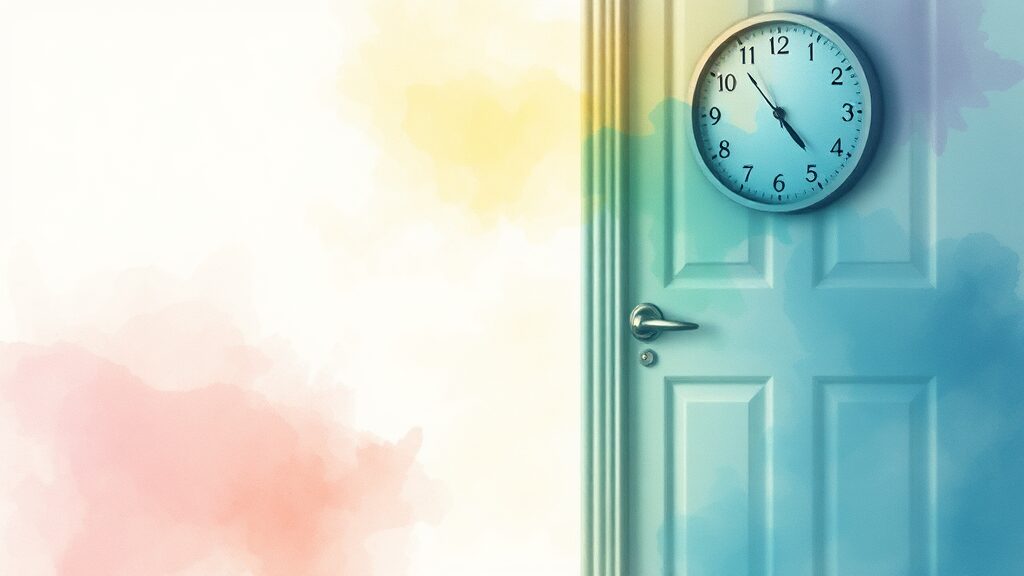 이용 시간 및 비용 (watercolor 스타일)