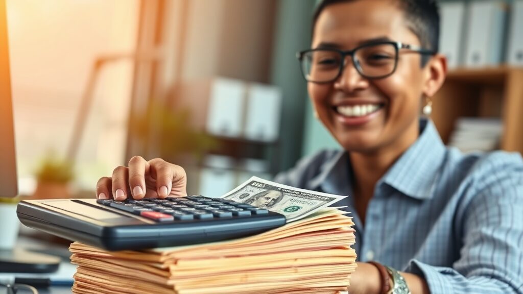 연말정산 핵심: 공제 이해 (realistic 스타일)