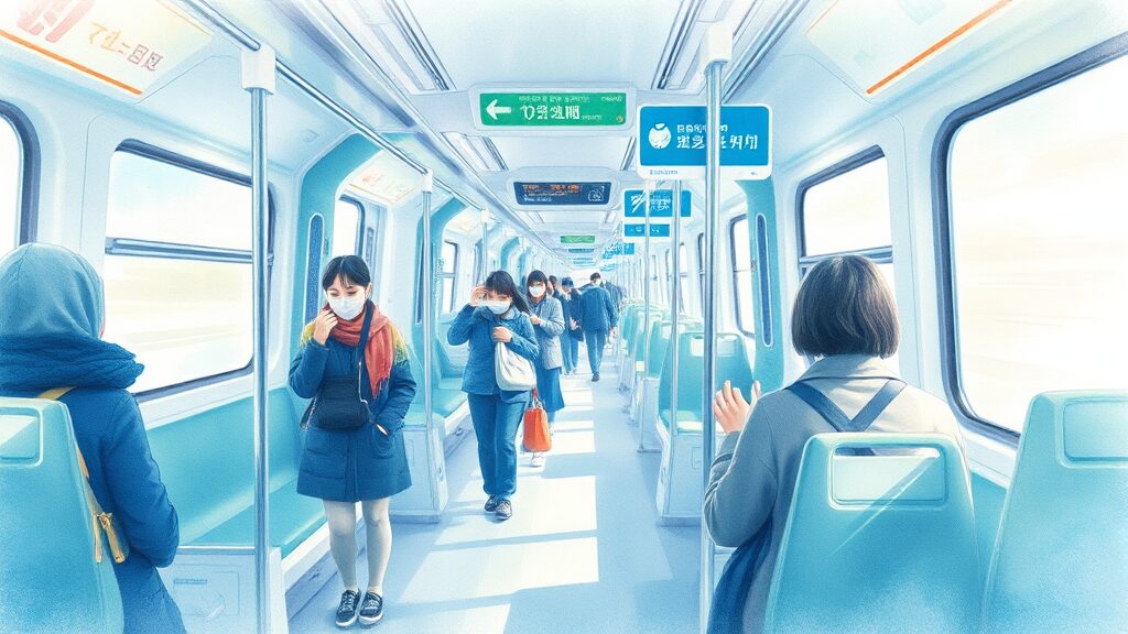 기후동행카드 사용 방법 (watercolor 스타일)