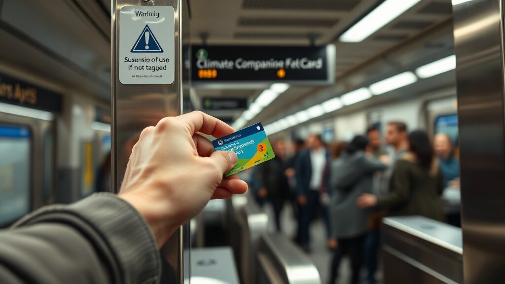 기후동행카드 이용 시 유의사항 (realistic 스타일)