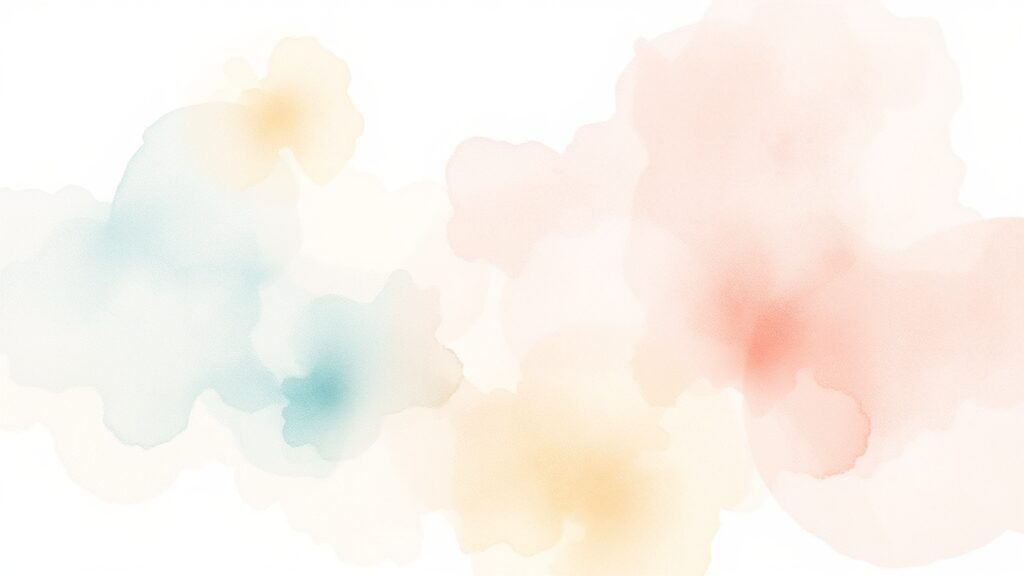 전환 배경 및 목적 (watercolor 스타일)