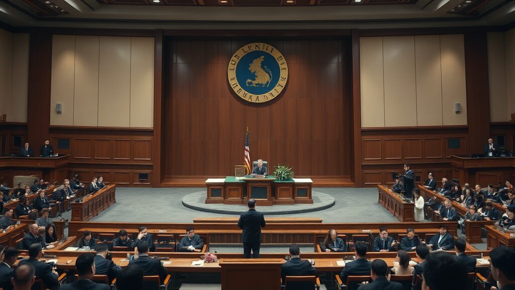 국회 청문회 불출석 논란 (realistic 스타일)