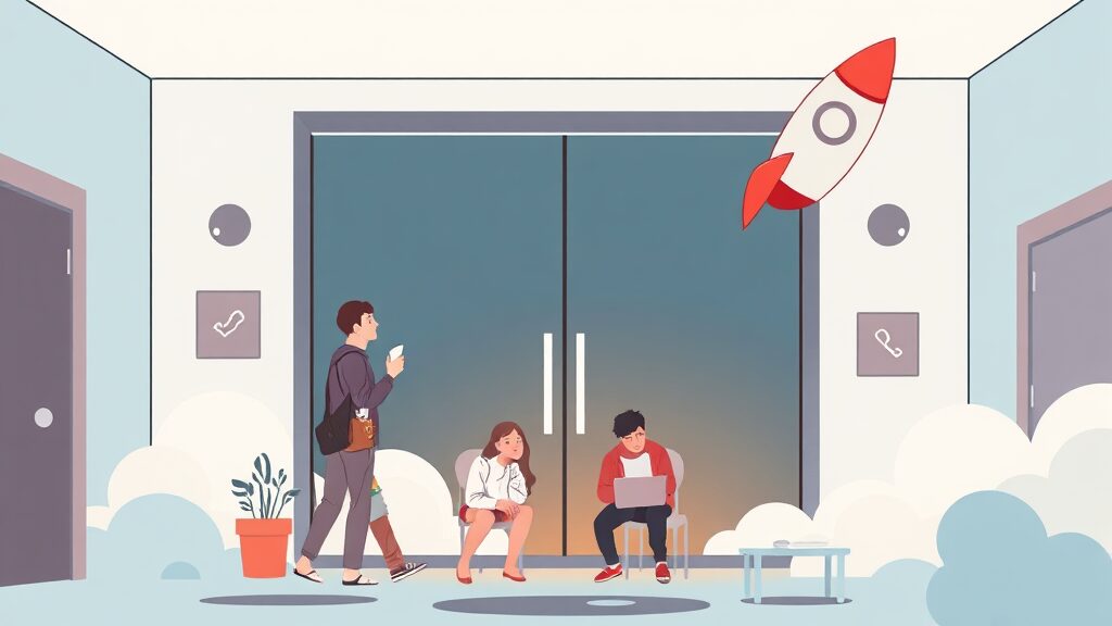 쿠팡 향후 전망 및 과제 (illustration 스타일)