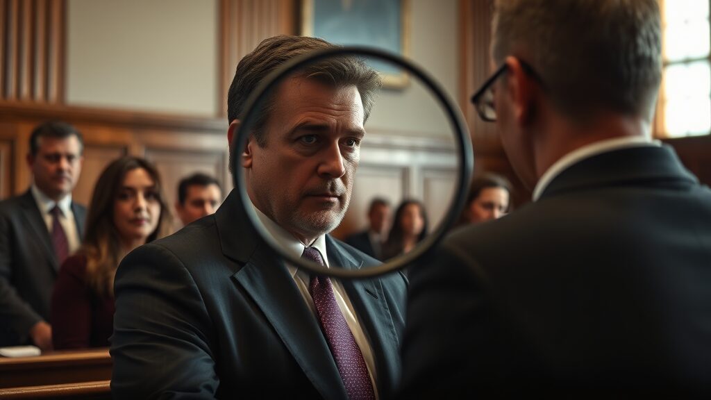 법적 쟁점, 핵심은? (realistic 스타일)