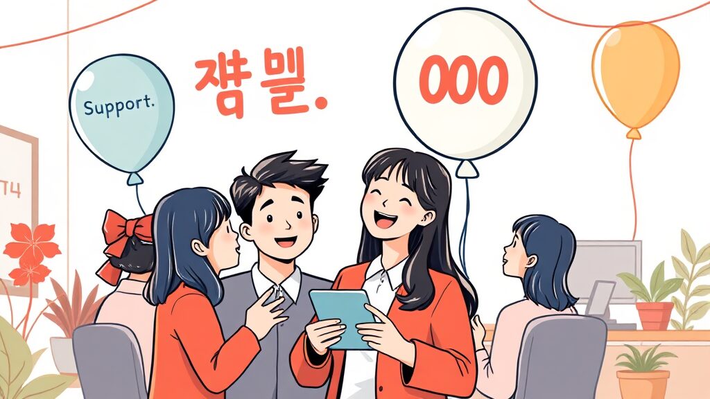 지원금 지급 조건 및 방식 (illustration 스타일)