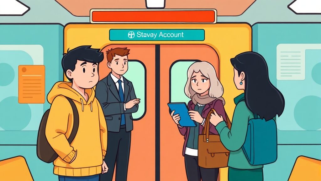 계좌이체 중단, 대처법은? (cartoon 스타일)