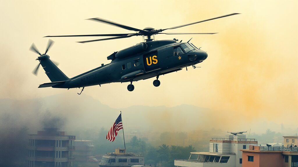 마두로 체포, 미국 개입 주장 (watercolor 스타일)