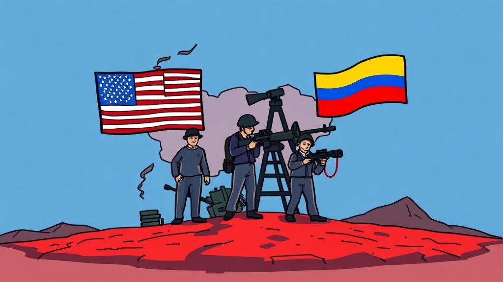 중국 및 러시아와의 관계 (cartoon 스타일)