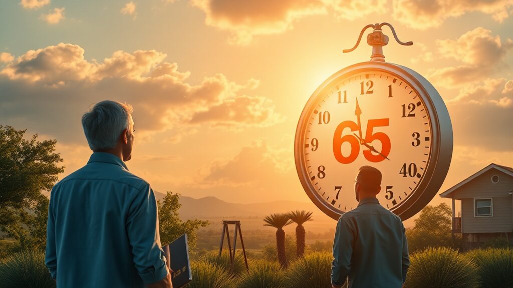 공무원연금 개시연령 (realistic 스타일)