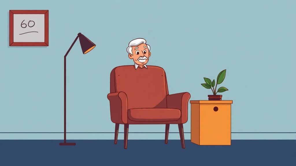 정년 연장과 연금 수급 (cartoon 스타일)