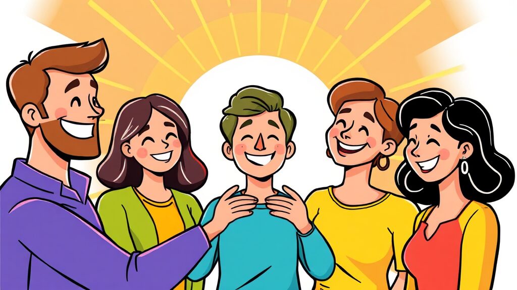 건강 및 생활 지원금 (cartoon 스타일)