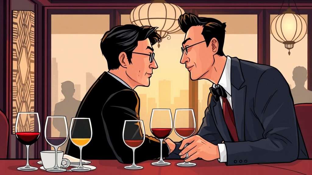 핵심 쟁점, 법 위반 여부는? (cartoon 스타일)