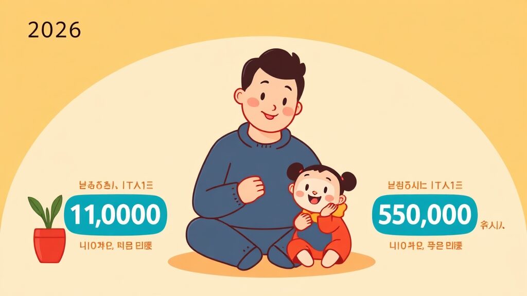 2026년 부모급여 금액 상세 (cartoon 스타일)