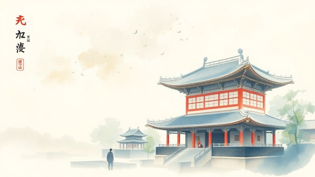 사건 개요: 발단과 의혹 (watercolor 스타일)