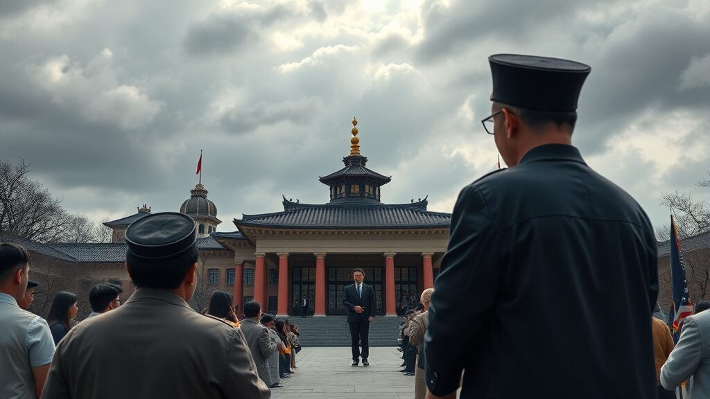 정교유착 논란과 과거 유사 사례 (realistic 스타일)