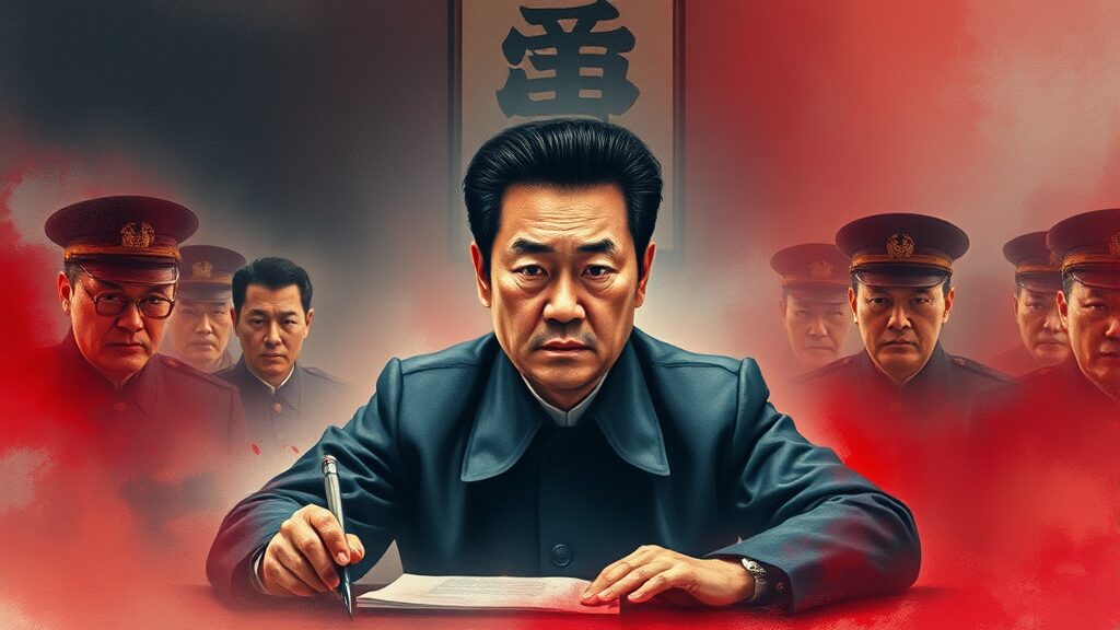 핵심 쟁점, '내란 중요 임무 종사' (watercolor 스타일)