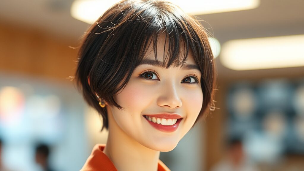 라이브 방송 후 현숙의 변화된 모습 (realistic 스타일)