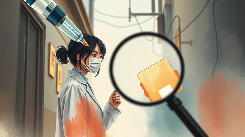 공개된 카톡 내용과 쟁점 (watercolor 스타일)