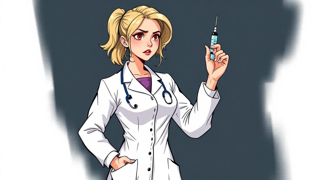 '주사 이모' 논란의 배경 (illustration 스타일)