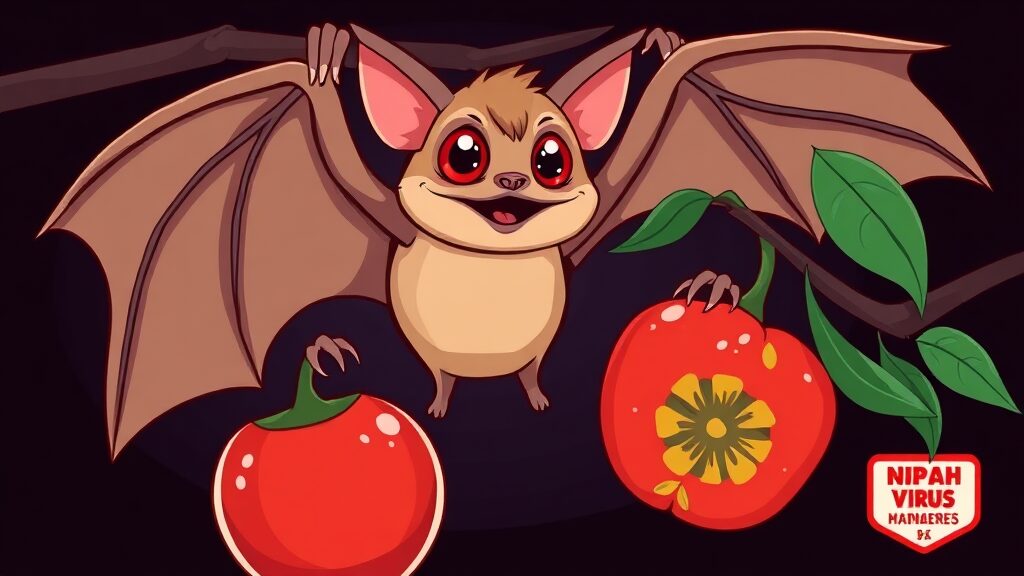 니파 바이러스 공포 확산! 증상, 감염 경로, 국내 발생 가능성 완벽 분석 2 니파 바이러스란? (cartoon 스타일)