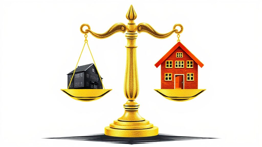 조정대상지역/비조정대상지역 매각 전략 (illustration 스타일)