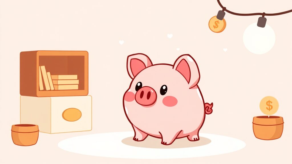 카카오뱅크 우리아이적금 가입방법 금리에 관한 종합 가이드 2 우리아이적금 핵심 요약 (cartoon 스타일)