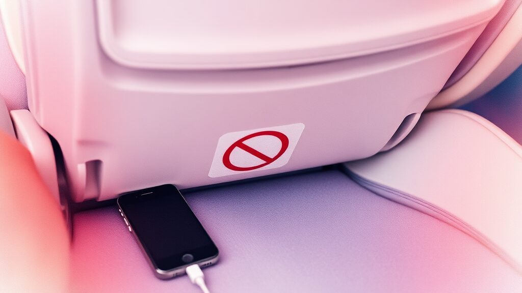 2026년 최신! 비행기 보조배터리 규정 완벽 가이드: 용량, 종류, 항공사별 총정리 6 기내 사용 및 보관 규정 (watercolor 스타일)