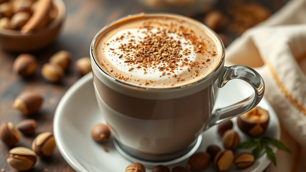 꿈같은 초콜릿 라떼, 두바이 특별 메뉴 등장 (realistic 스타일)