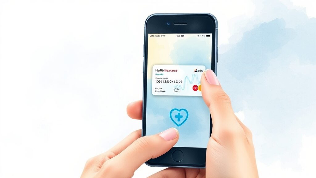 모바일 건강보험증, 이것만은 알아두세요! (watercolor 스타일)