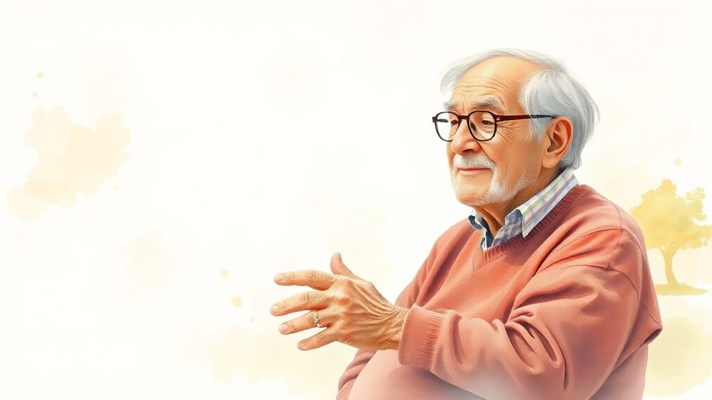 노인일자리 지원사업 참여 시 혜택과 주의사항 (watercolor 스타일)