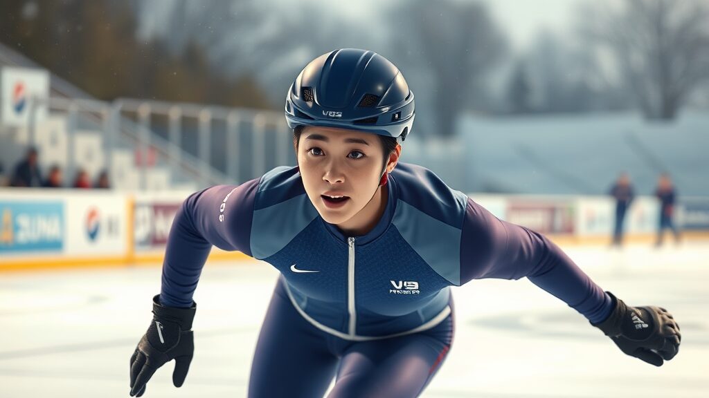 최민정, 전설의 발자취를 잇다 (realistic 스타일)