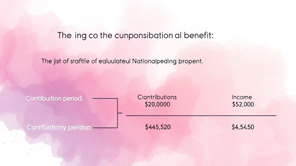 국민연금 예상수령액 계산 원리 및 핵심 요소 (watercolor 스타일)