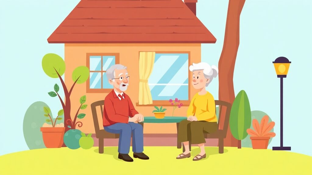 실버스테이 정책 변화와 미래 전망 (cartoon 스타일)