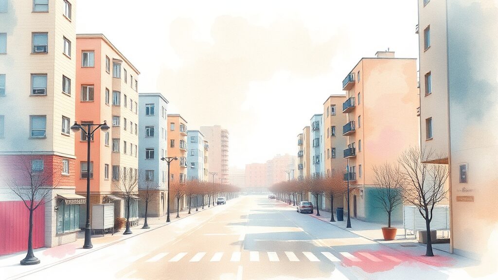 서울 아파트 시장, 통계와 실거래가의 차이 (watercolor 스타일)