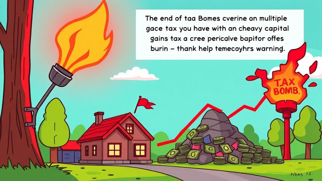 양도세 중과 유예 종료: 무엇이 달라지나? (cartoon 스타일)