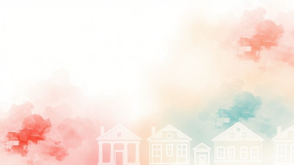 정부 의도와 다주택자 입장: 정책의 명암 (watercolor 스타일)