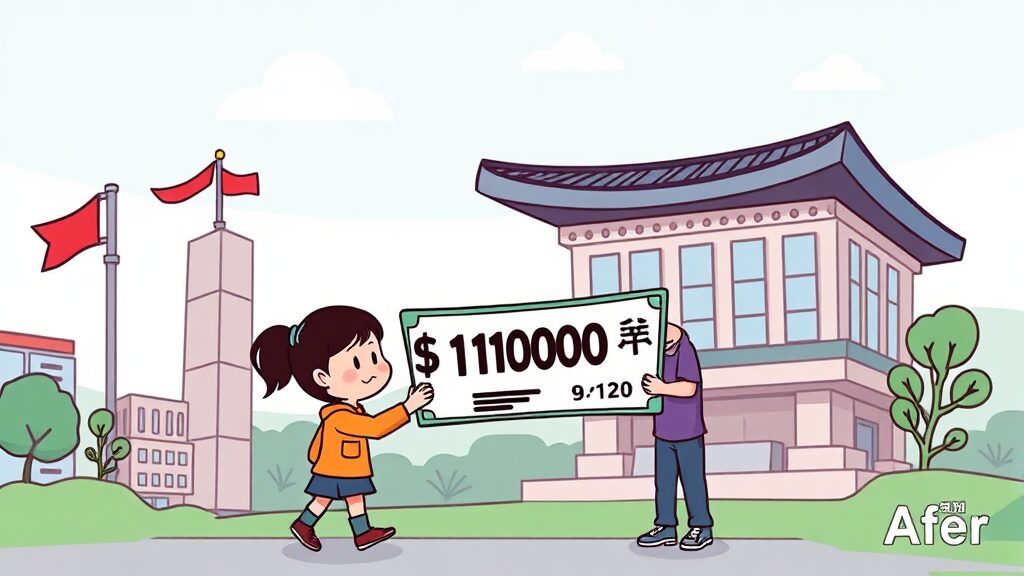 얼마나, 언제, 어떻게 받나요? (cartoon 스타일)